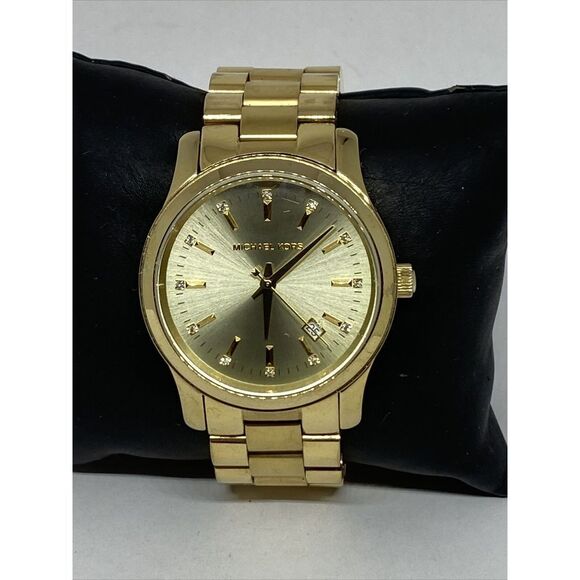 Michael Kors MK5177 Women's Gold Stainless Steel Analog Dial Quartz Watch JK486 - Picture 1 of 12